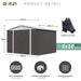 10 ft. W x 8 ft. D Storage Shed