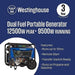 Westinghouse 12,500/9,500-Watt Dual-Fuel Portable Generator, Electric Start, Transfer Switch Ready
