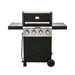 Even Embers 4-Burner Propane Gas Grill, 40,000 BTU, Silver/Black