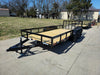 6’4″ x 16 Utility Trailer Double Axle Dovetail With Gate Powder Coated (2) 3500lb Axles