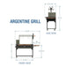 Premium Argentine/Santa Maria BBQ Grill with Wood Fire and Charcoal Grill