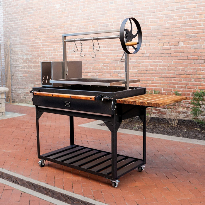 Premium Argentine/Santa Maria BBQ Grill with Wood Fire and Charcoal Grill