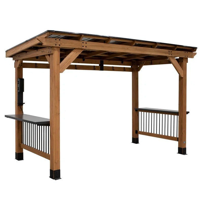 Saxony Xl 13 Ft. W X 6.5 Ft. D Solid Wood Grill Gazebo