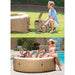 Intex: PureSpa: Sahara Tan Inflatable Hot Tub Set – 6 Person – 85″ Round Outdoor Heated Bubble Spa, Jet Massage, Cover, Hard Water Treatment System
