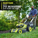 RYOBI 40v Hp brushless 21″ self-propelled AWD dual-blade mower kit