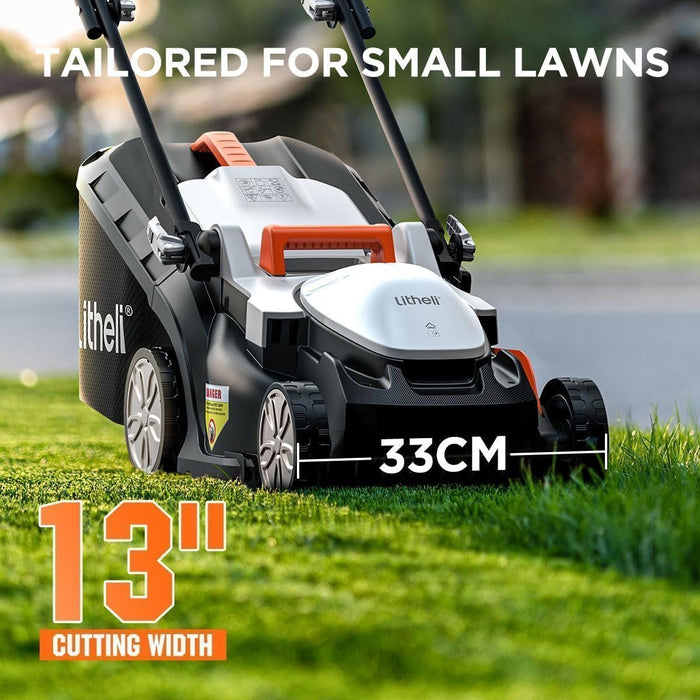 Litheli 13″ 20V Cordless Lawn Mower with 4.0Ah Battery