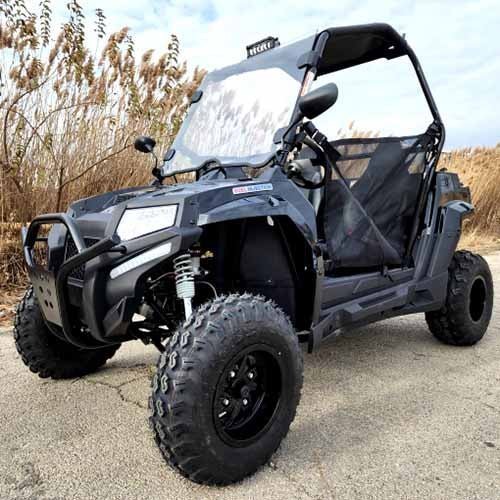 200cc Highlander UTV Fuel Injected Utility Vehicle Gas Golf Cart Alternate Fully Loaded – YK200U – BLACK