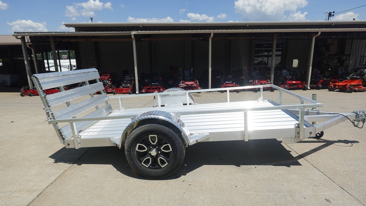 5′ x 10′ Aluminum Utility Trailer with Gate and Mag Wheels – 3500 lb Axle