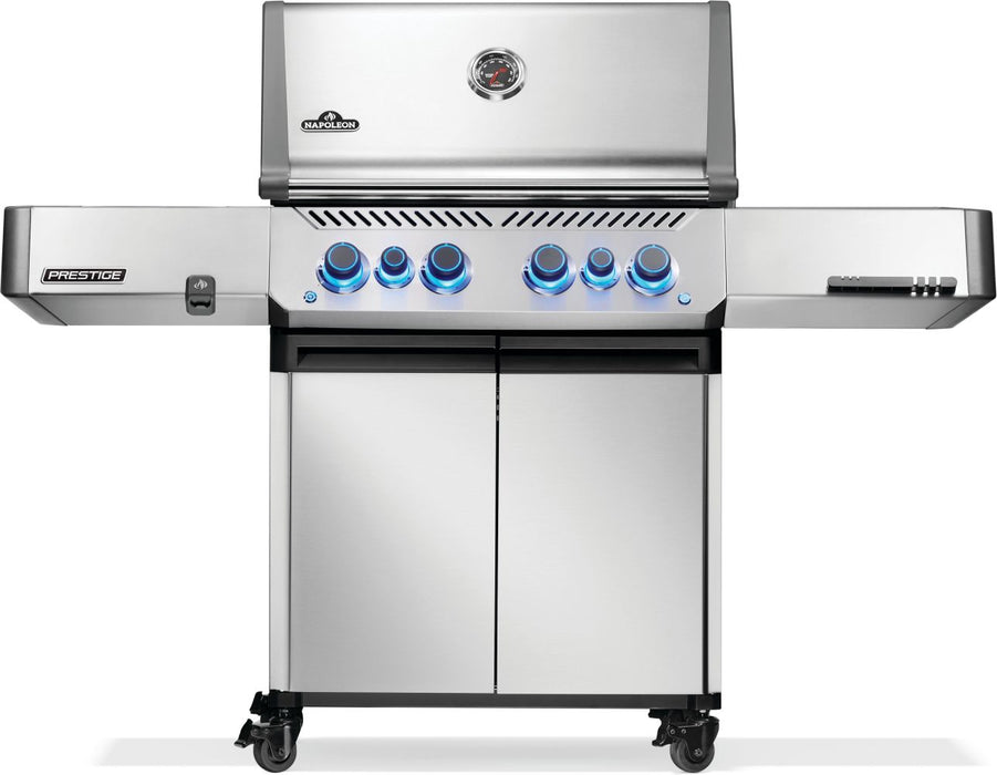 Napoleon Phantom Prestige 500 Gas Grill with Infrared Rear Burner, Infrared Side Burner, & Rotisserie Kit - Stainless Steel