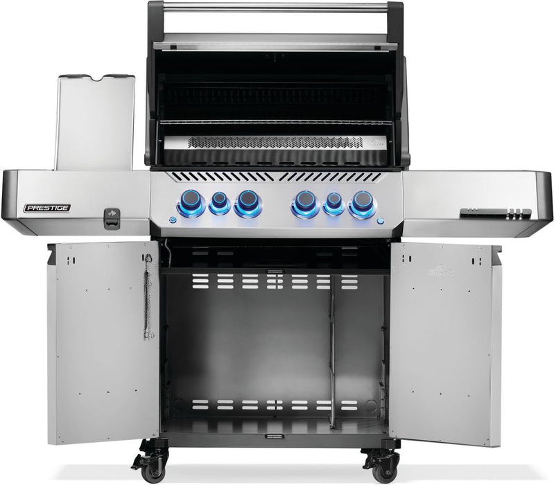 Napoleon Phantom Prestige 500 Gas Grill with Infrared Rear Burner, Infrared Side Burner, & Rotisserie Kit - Stainless Steel