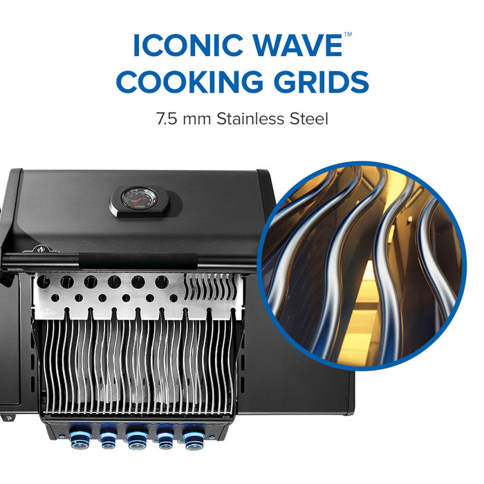 Napoleon Phantom Rogue® PRO-S 425 Grill with Infrared Side and Rear Burners, Freestanding Gas Grill with Infrared Rear & Side Burners - Matte Black