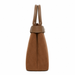 Zalvia Women’s Cognac Belted Suede-Look Handbag