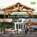 Saxony Xl 13 Ft. W X 6.5 Ft. D Solid Wood Grill Gazebo