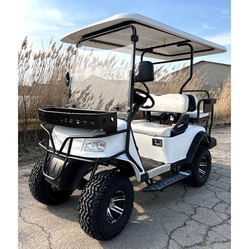 Brand New 48v Electric Golf Cart Lifted & Loaded eMACHINE – WHITE