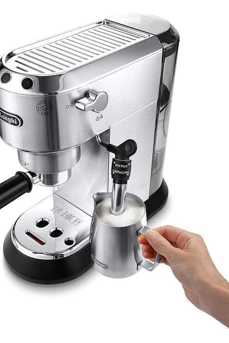 De’Longhi – DEDICA Espresso Machine with 15 bars of pressure and Milk Frother – Metal