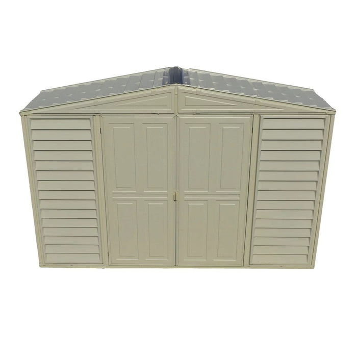 DuraMax 10.5ft x 2.75ft SidePro Vinyl Shed with Foundation Kit