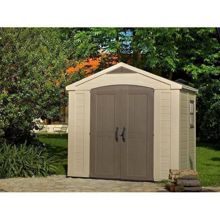 Factor 8 ft. W x 6 ft. D Plastic Storage Shed