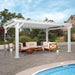 Hawthorne Traditional Steel Pergola With Sail Shade Soft Canopy 16×12