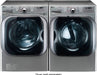 LG – 5.2 Cu. Ft. High Efficiency Front-Load Washer with Steam and TurboWash Technology – Graphite steel