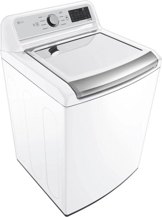 LG – 5.5 Cu. Ft. Smart Top Load Washer with TurboWash3D – White