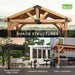 16×12 trenton modern steel pergola with sail shade soft canopy