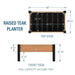 Raised planter 100% authentic teak wood