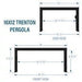 16×12 trenton modern steel pergola with sail shade soft canopy