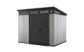 Keter Artisan 9×7 Foot Large Outdoor Shed with Floor with Modern Design for Patio Furniture