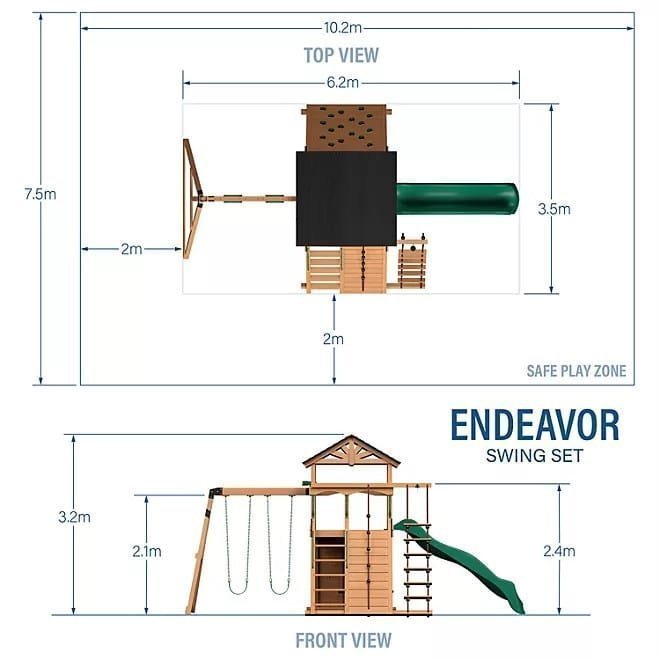 Backyard Discovery Endeavor Cedar Swing Set