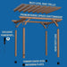 12×10 Fairhaven Pergola, Rustic Finish