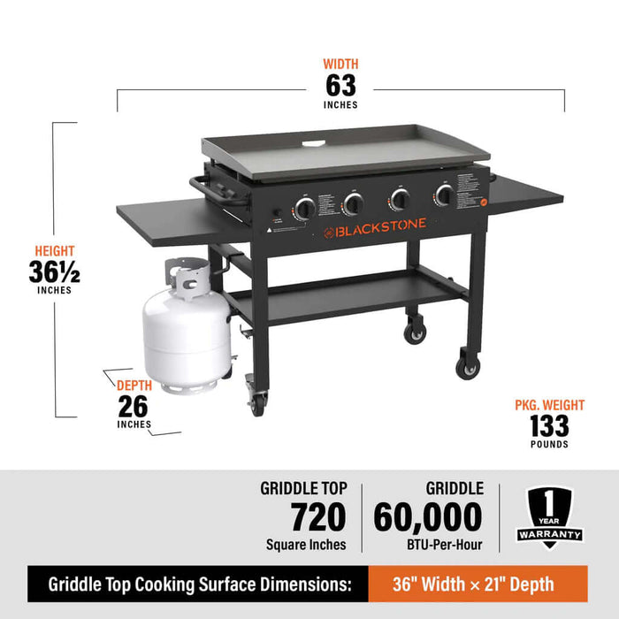 Blackstone- 36" Griddle Cooking System - CozeeFlames.com
