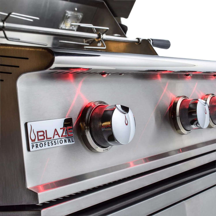 Blaze Professional LUX 34-Inch 3-Burner Built-In Grill With Rear Infrared Burner - BLZ-3PRO-NG/LP - CozeeFlames.com