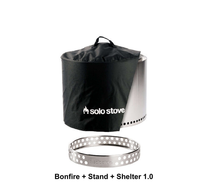 Bonfire Fire Pit + Stand + Shelter Bundle - CozeeFlames.com