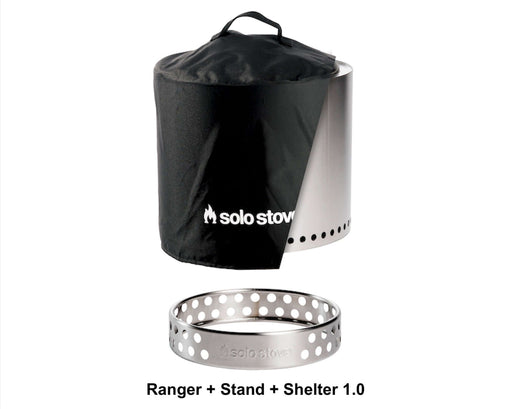 Ranger Fire Pit Stand and Shelter Bundle - CozeeFlames.com