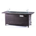 57" Aluminum Fire Table with Glass Wind Guard, Cover and Table Lid, Bronze - CozeeFlames.com