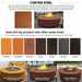TOP Fires by The Outdoor Plus OPT-ALMCS Alameda Linear Corten Steel Gas Fire Table - CozeeFlames.com